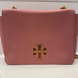 Tory Burch Britten Large Mauve cross body/ shoulder bag with good chain